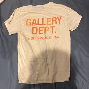 Gallery Dept White Tee with Orange Print